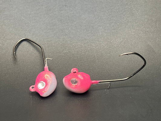Pink Panther UV Glow 1/4 Walleye Jig 2 Pack