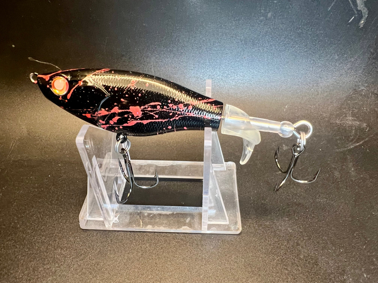 Slamin Salmon Flopper Plopper 90mm Flat Side No Roll with 3x Strong Hooks