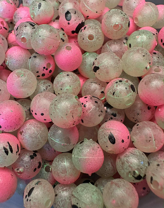 Troutermelon UV Glow Plastic Fishing Bead Steelhead & Salmon