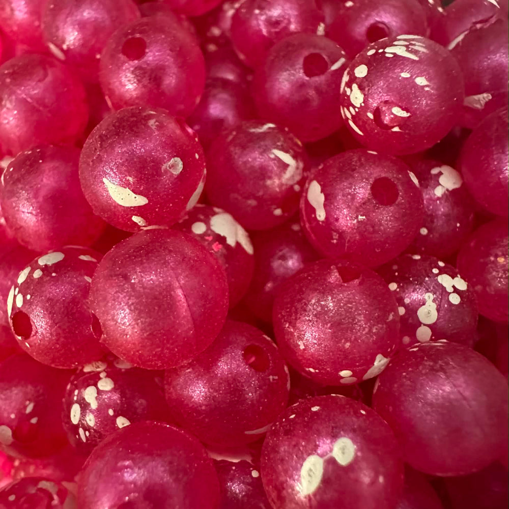 Winterberry UV Glow Plastic Fishing Bead Steelhead & Salmon