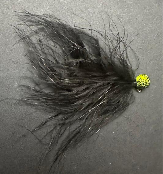 Hairy Lemon Pepper 1/4 oz Maribou Steelhead Jig  #1 Hook