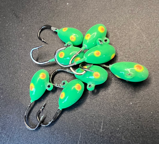Biohazard UV Glow 1/16 Steelhead / Ice Jig #10 3x  strong Voodoo hook