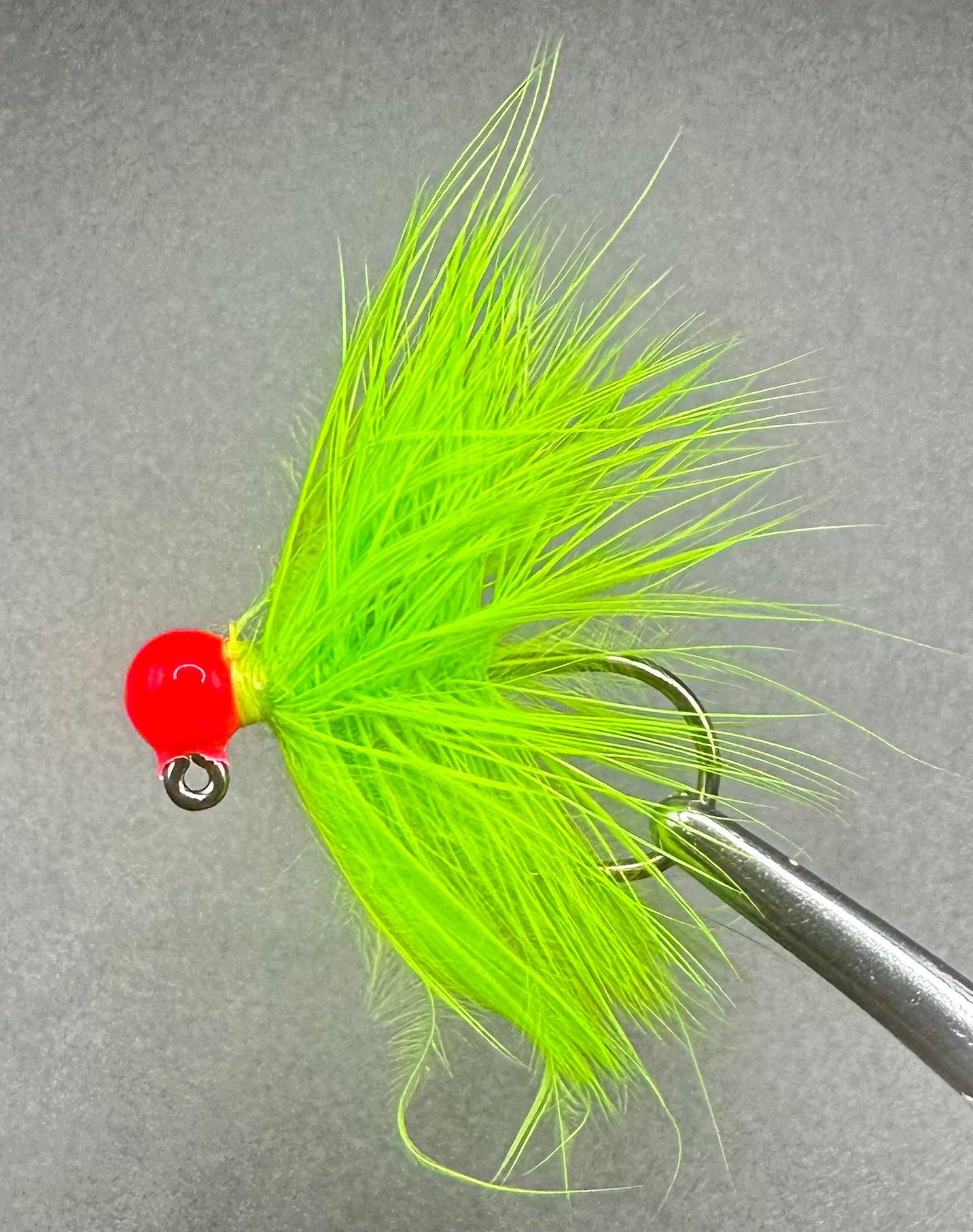 Toxic Watermelon  1/32 oz Steelhead Hair Jig  #4 Hook