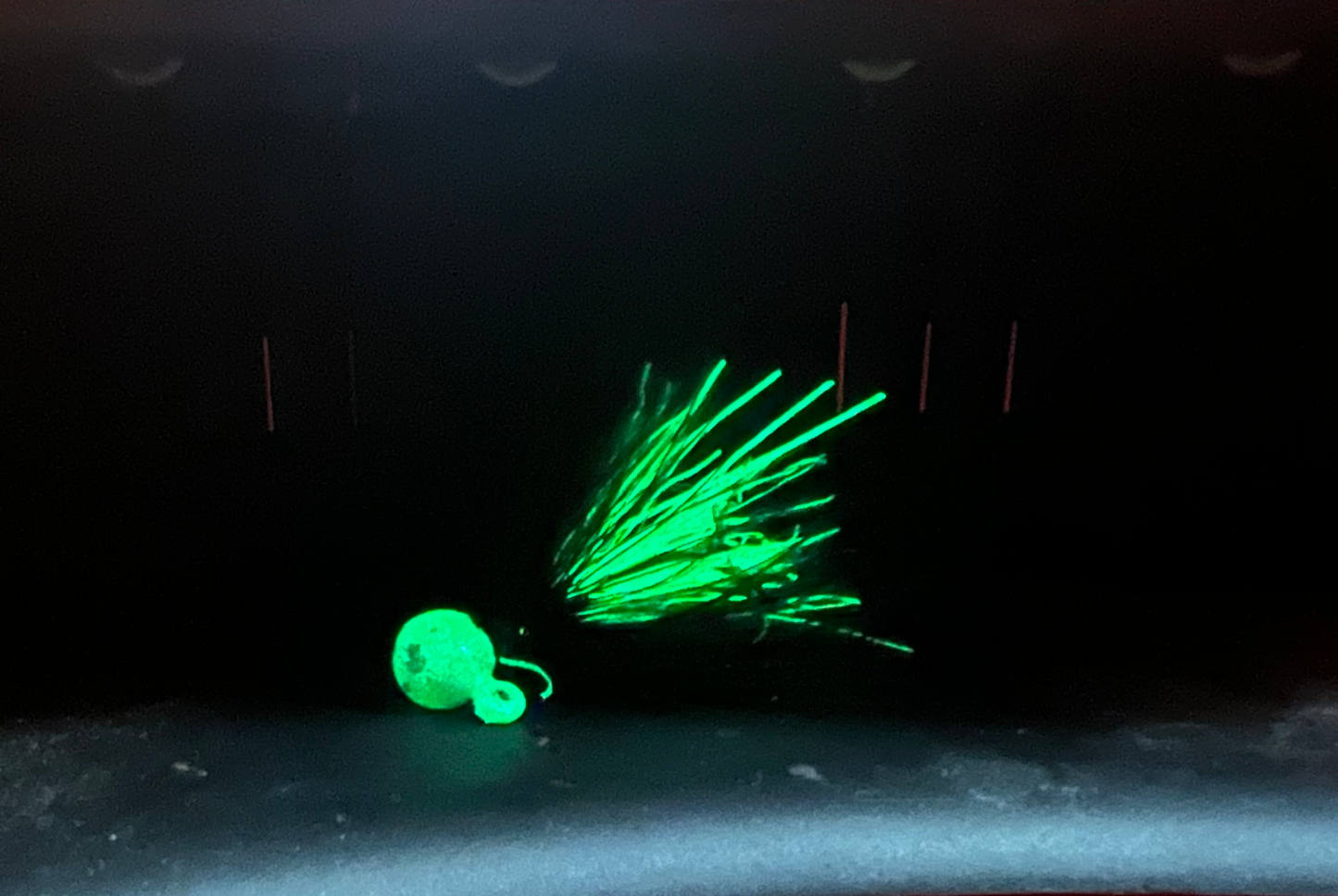 Ecto Cooler 1/32 oz  Glow In The Dark UV Steelhead Hair Jig  #4  3x Strong Hook