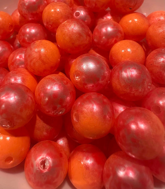 Blood Orange UV 14 & 16mm plastic fishing bead for steelhead & salmon