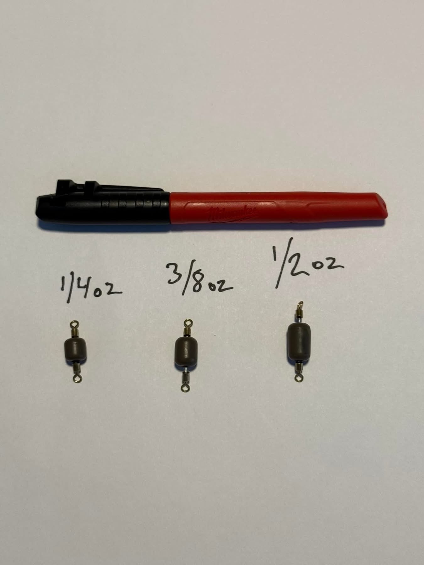 PND Tungsten Inline Sinkers 2 Pack - Lead Free Fishing Weights