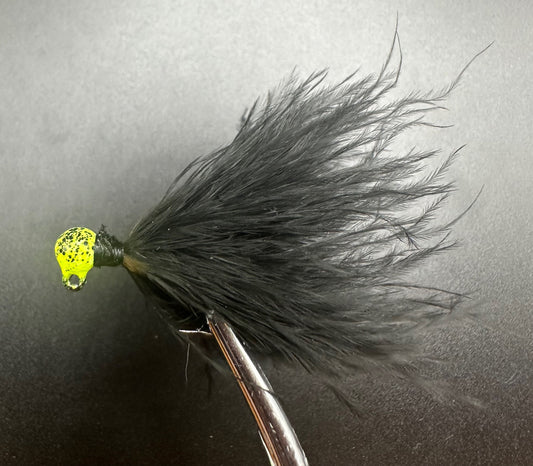 Hairy Lemon Pepper 1/32 oz Maribou Steelhead Jig  #4 Hook