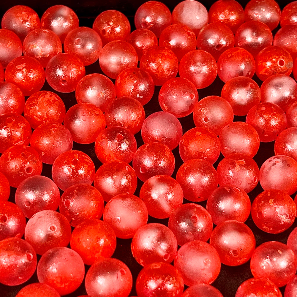 Cherry Freeze UV plastic fishing bead steelhead and salmon