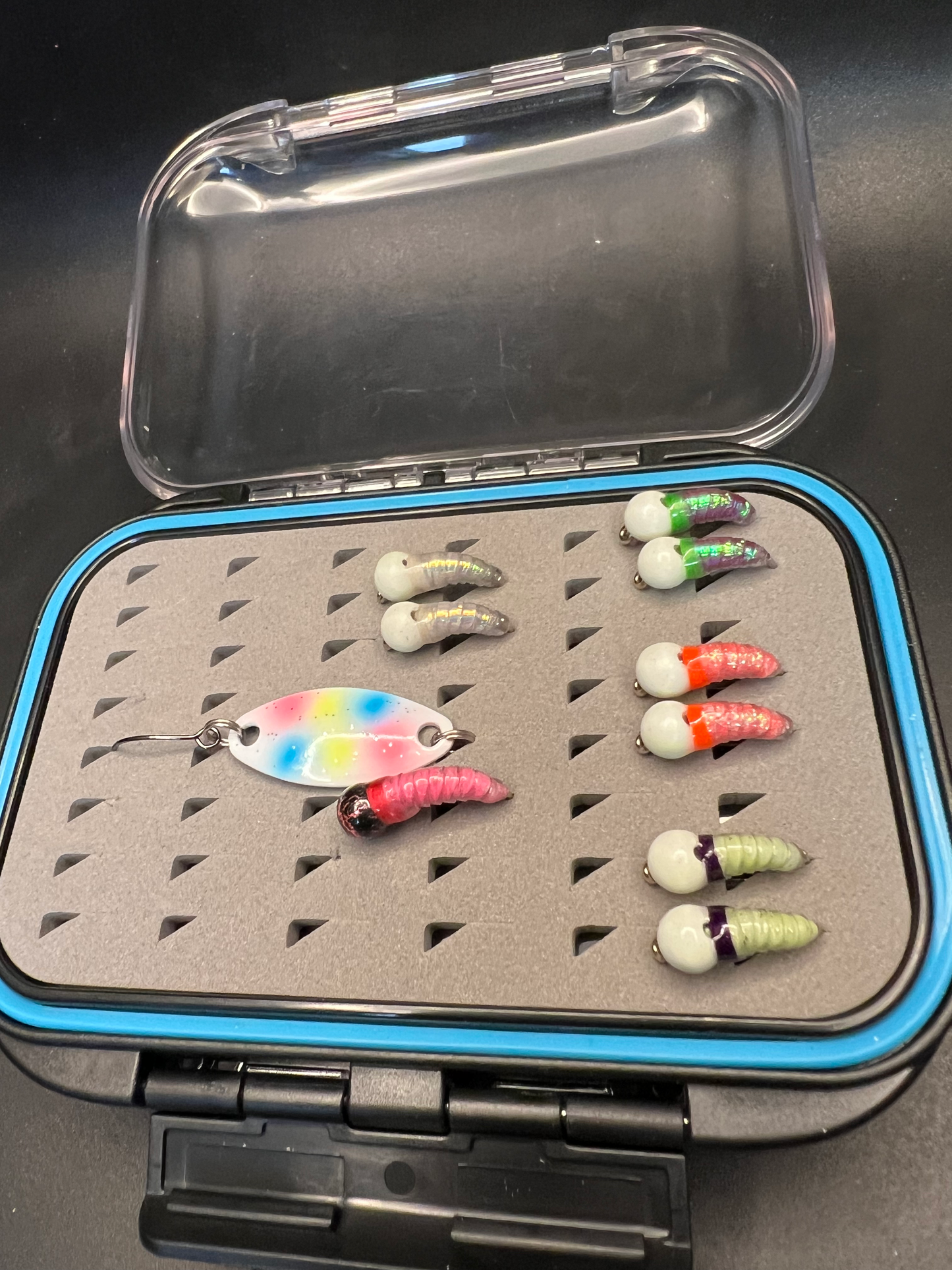 RMA X Northwoods Ice Jig Box Double Sided Jig Box 3x  strong Voodoo hooks