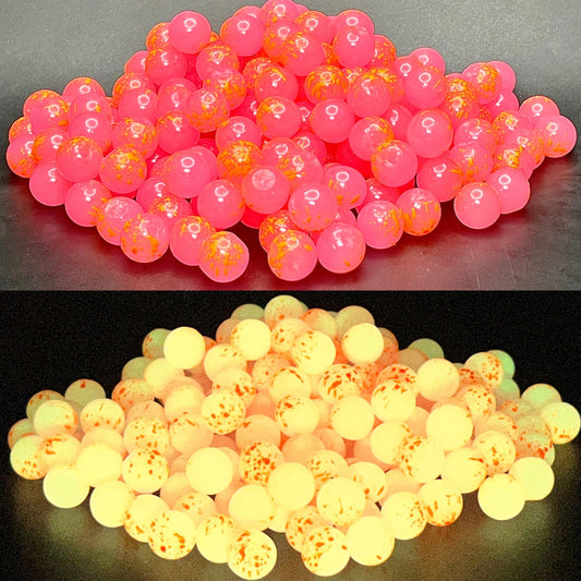 Sugar Daddy UV & Glow Soft Beads | RMA x Death Roe shown under regular light and glowing