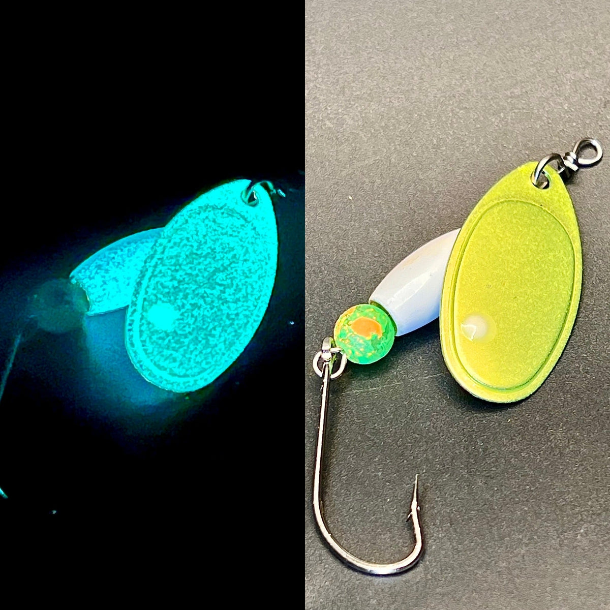 Glowzilla Monster Glow In The Dark Chrome Crusher Inline Spinner — photo 1