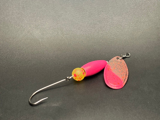 Static Pink Chrome Crusher Inline Spinner — photo 1