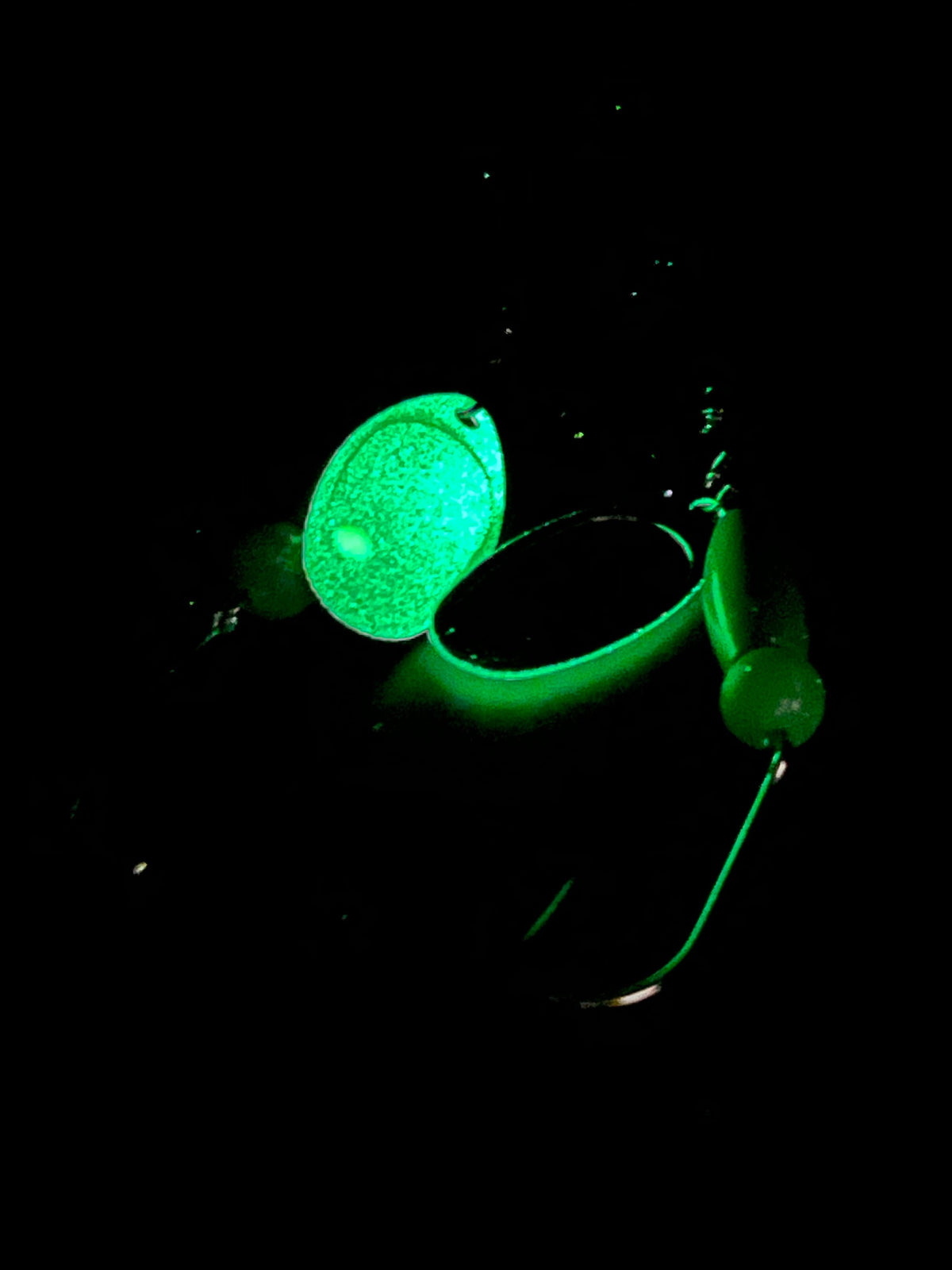 The Spartan Glow In The Dark Chrome Crusher Inline Spinner — photo 3